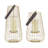 2 Piece Metal Tabletop Candle Lantern Set