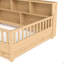 Un lit de plancher en bois pleine grandeur avec une barrière de sécurité de style clôture-1099305678-1099305715