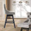 Swivel Counter Bar Stool Set with Wood Frame,Grey-819482163