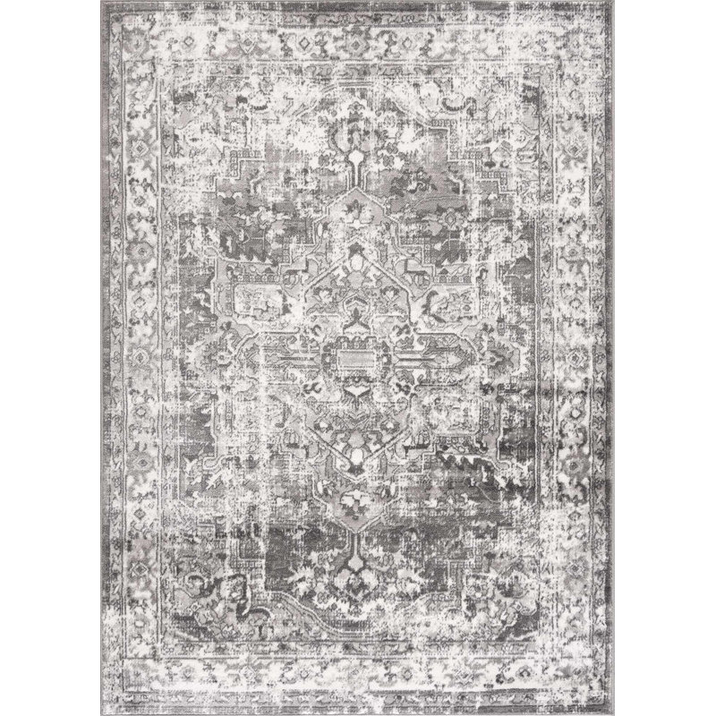 Tapis gris Eddie, Rectangle 8 pi 10 po x 12 pi
