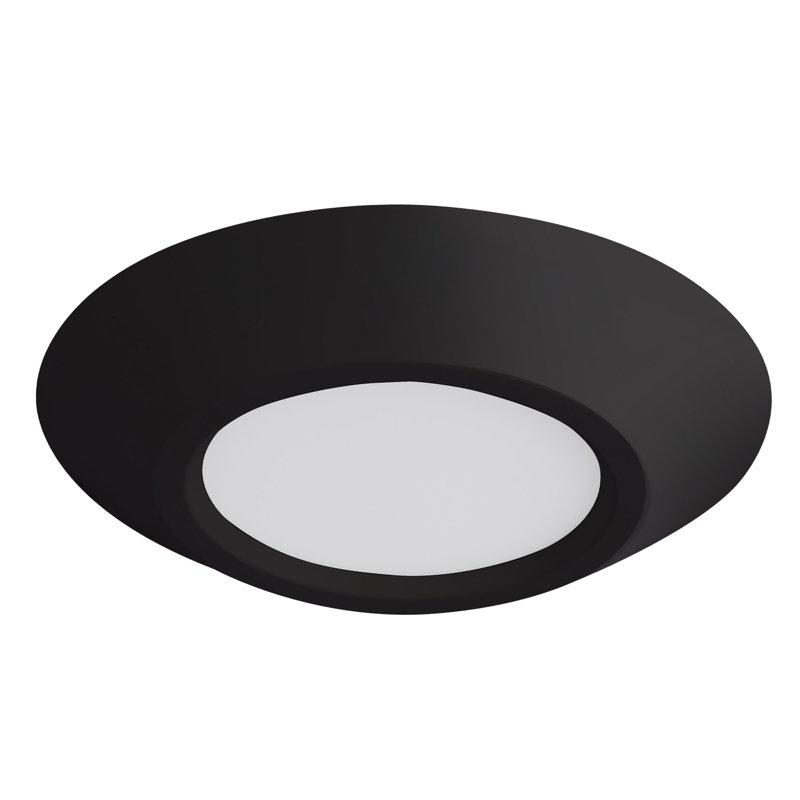 Weylo 5-in Black dimmable LED Flush Mount, Matte Black