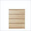 Commode 4 tiroirs sans poignée - Finition naturelle-309764848