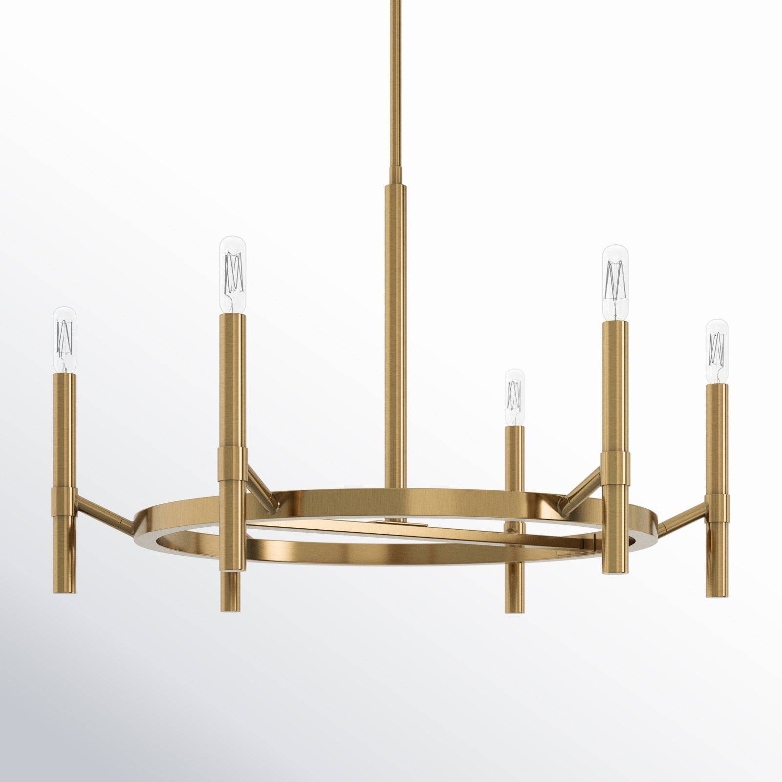 Parsons 6 -Light Metal Dimmable Chandelier , Brass