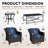 5-Piece Patio Rattan Wicker Rocker Conversation Set, Outdoor Furniture with Thick Cushions, 2 Rocker Chairs, 3 Stationary Chairs, Coffee Table & Side Table, Weather Resistant for Backyard, Porch & Poolside-1225472911