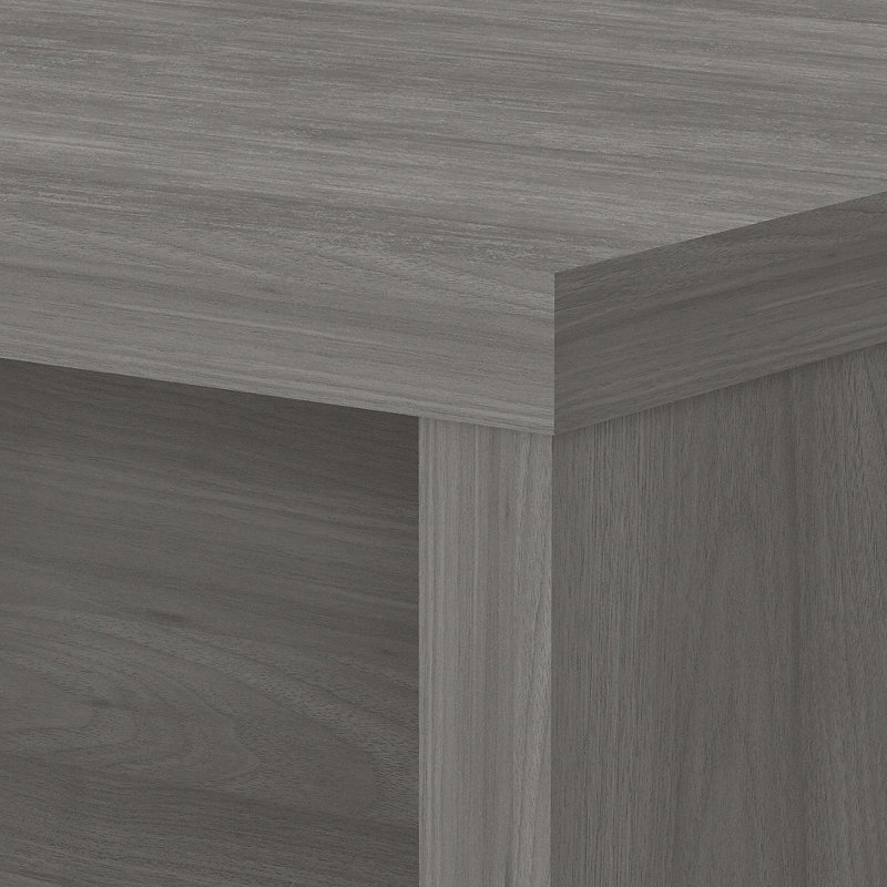 Echo Bow Front Desk, Modern Gray