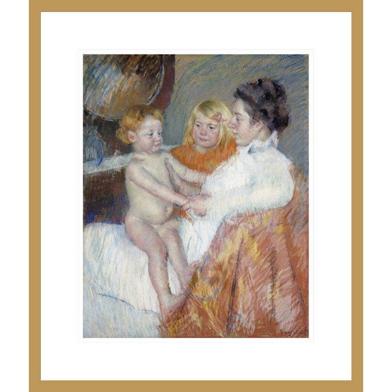 «Mother Sara and The Baby» par Mary Cassatt, impression giclée sur cadre, H 20,82 po x l 17,75 po