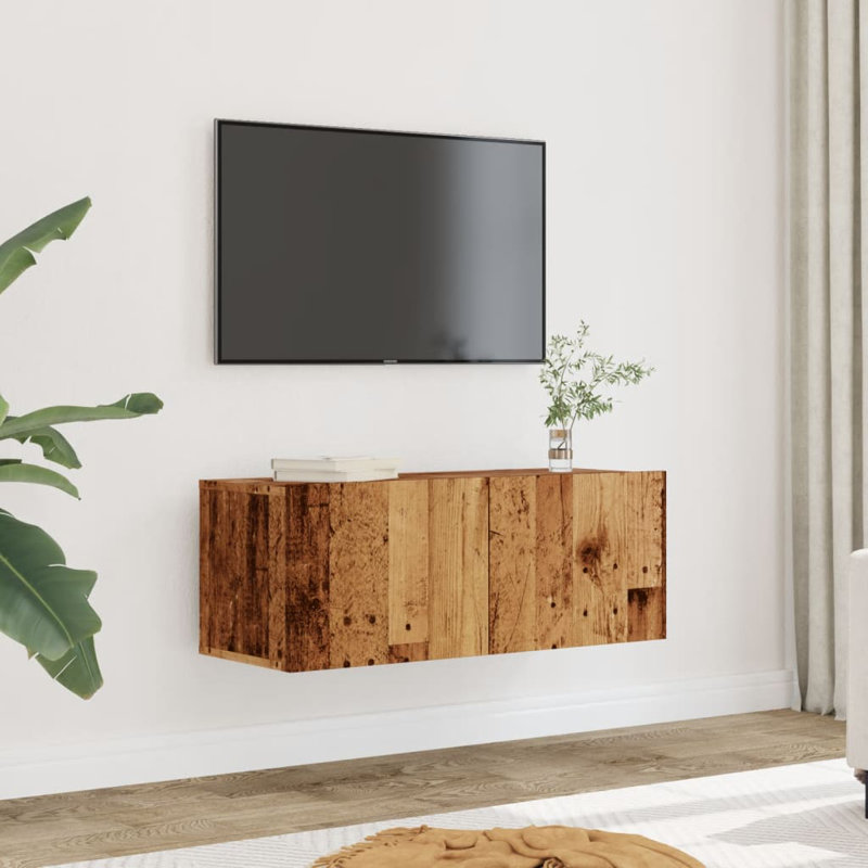 Gervasio Unfinished TV Stand for TVs up to 24", Old Wood