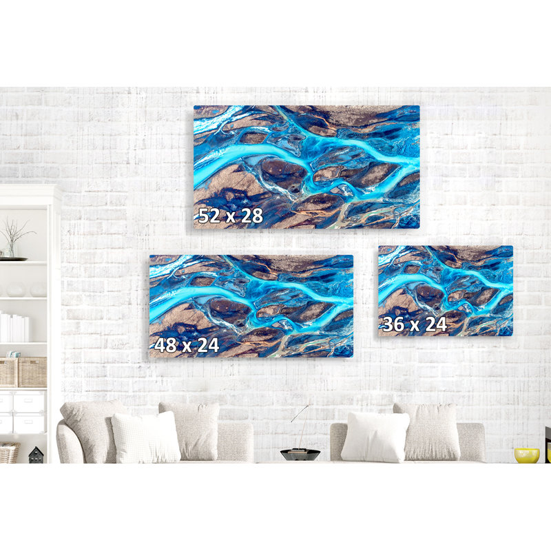 Aimal Blues River (Part 1) - Impression sur toile tendue, H 26 po x l 50 po x P 1,5 po