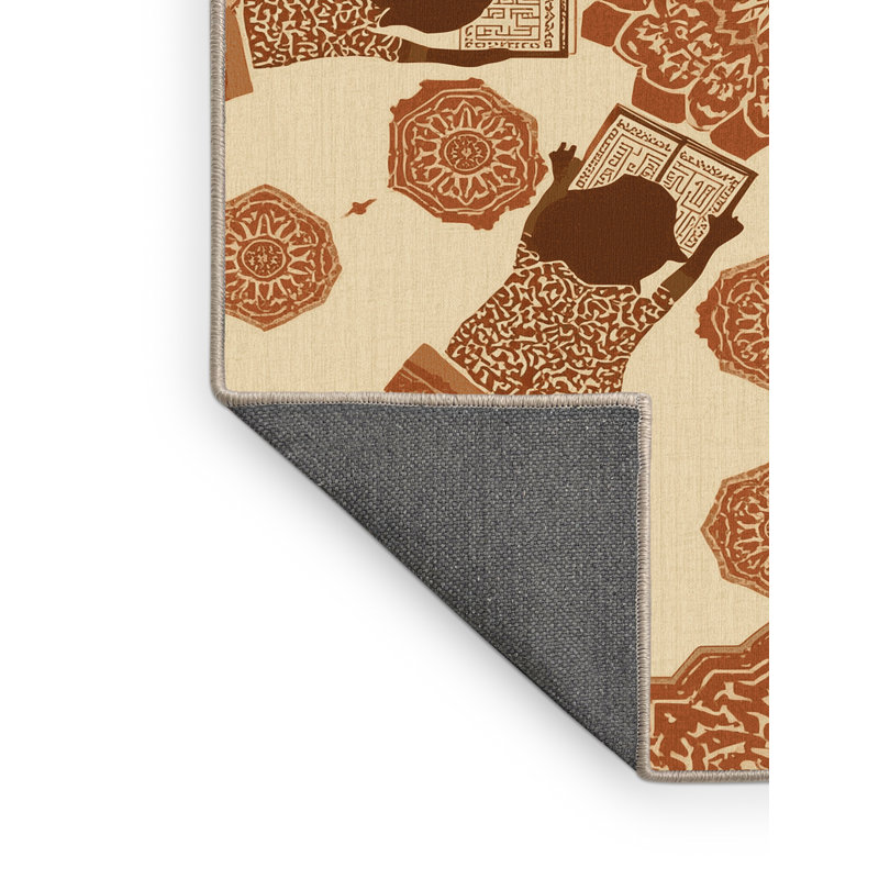 Tapis moelleux moelleux et moelleux pour enfants, lecture ensemble, d'inspiration mondiale, beige, 4 x 6