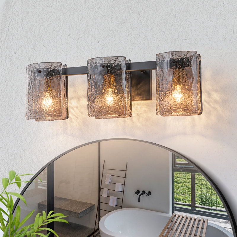 Luminaire de salle de bain moderne à intensité variable Beth, H 11,42 po x l 24,41 po x P 7,48 po, Trois lumières