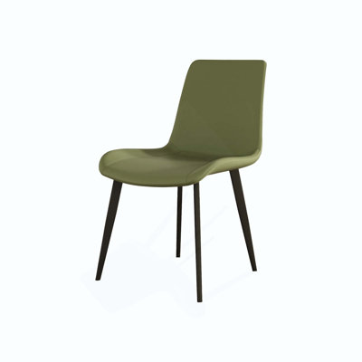 Chaises de salle à manger 2 pièces, chaises de cuisine et de salle à manger modernes, siège rembourré en similicuir et pieds robustes en métal