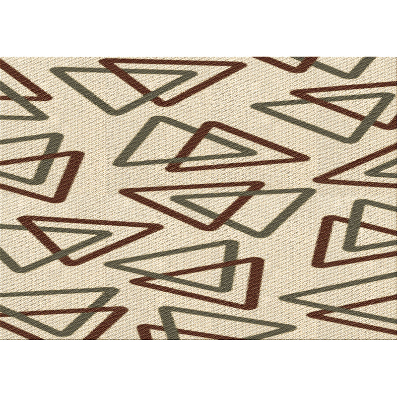Geometric Indoor Rug, Rectangle 5' x 7'