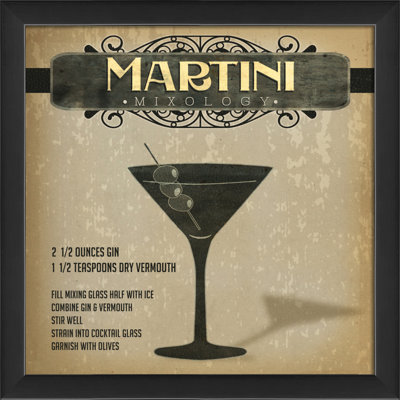 « martini mixologie », impression encadrée