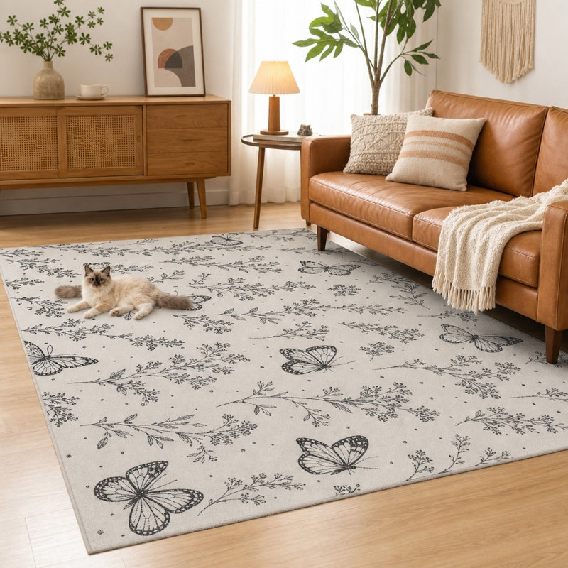 Tapis à motif floral fantaisiste 1Pcs, W31,5 * L47,2 po * 1 pièce