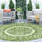 8Ft Round Outdoor Rug Reversible Plastic Straw Rug Lightweight Portable Patio Circle Rugs for RV Camping Deck Backyard and Picnic Grass Green-1947760056-1947760058