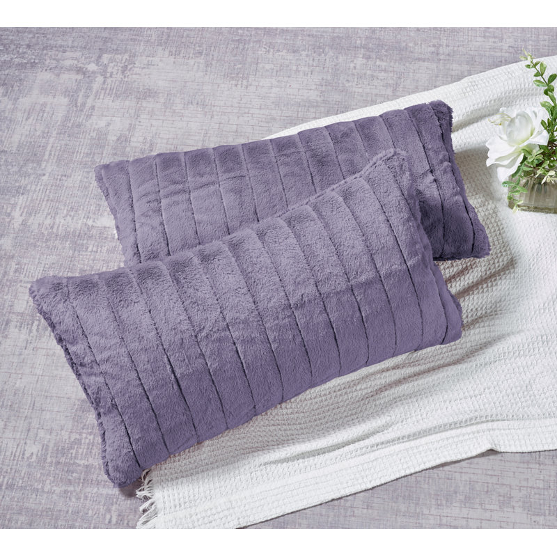 Super Mink Reversible Pillow Cover, Black Plum