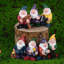 7 pièces de décoration gnome jardinage décoration père Noël décorations pvc artisanat fleurs nain