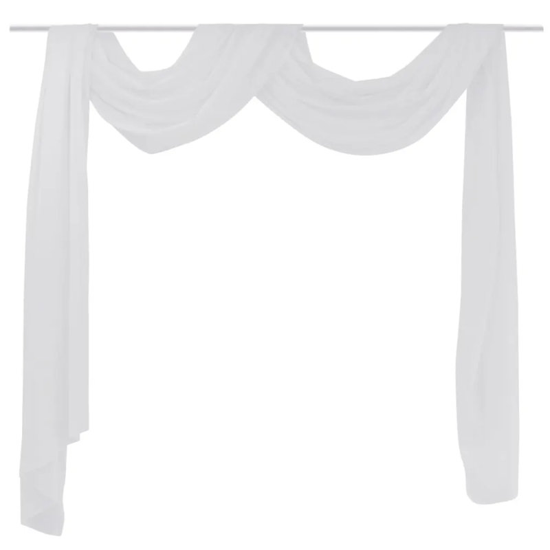 Babin Semi Sheer Curtain Single Panel, White