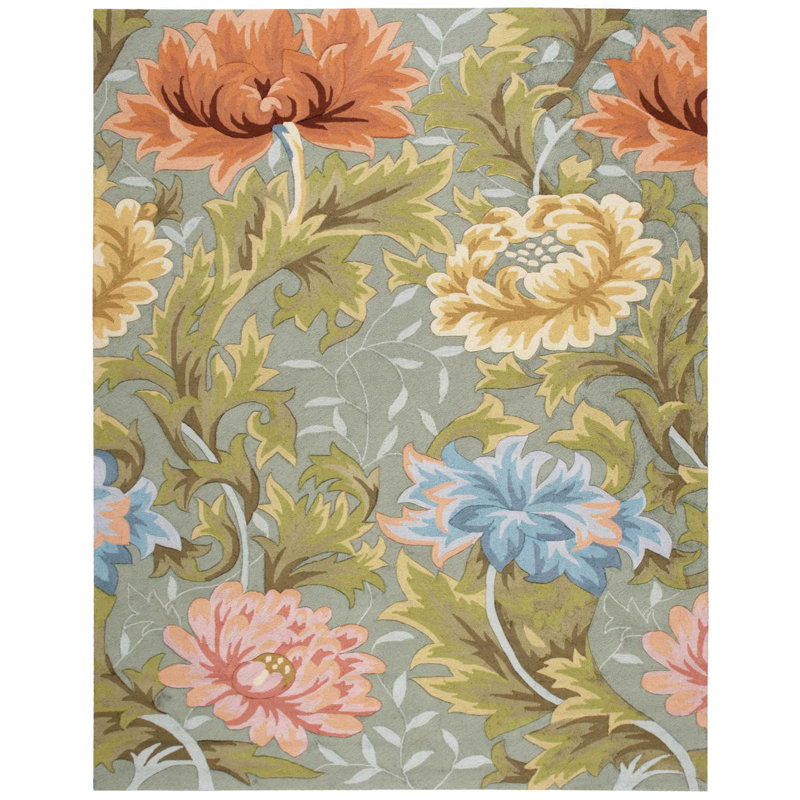 Tapis contemporain en ardoise Karyn, Rectangle 8 pi x 10 pi 6 po