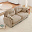 Canapé-lit modulaire à causeuse avec tissu chenille, dossier capitonné, forme ergonomique, mousse haute densité, accoudoirs faciles à installer et élégants pour le salon-368719275