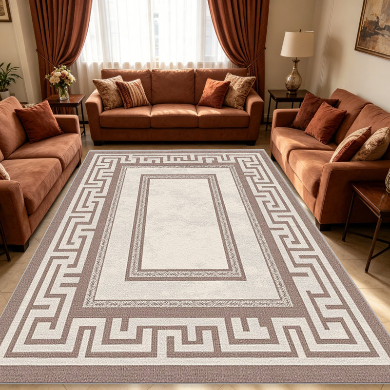 Mauve Cream carpet-easy to clean, machine-washable, soft and comfortable; suitable for door mats, kitchens, living rooms, bedrooms, corridors, and laundry areas. Easy to clean, durable carpet for home decoration.