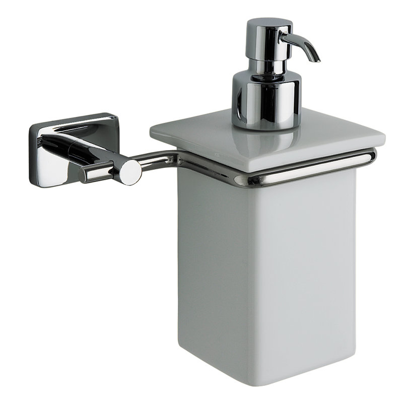 Surrey Soap Dispenser, Chrome/Blue