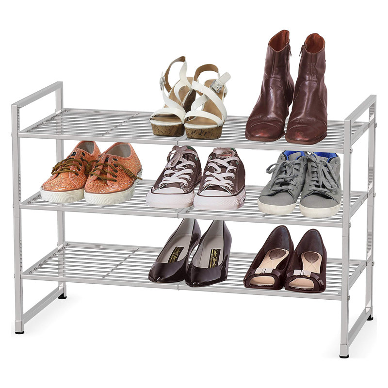 Range-chaussures 9 paires, Argent