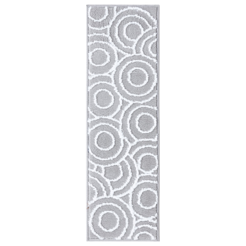 Windham Non-Slip Stair Tread, Gray/Ivory