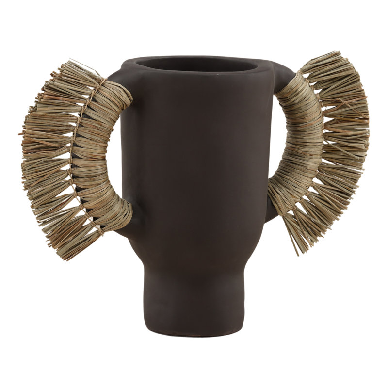 Umberly Vase Brown Large, 15.35" H x 19.29" W x 7.48" D