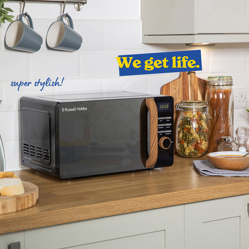 Russell Hobbs RHMD714G-MN Scandi Compact Digital Microwave 17L Grey, Black