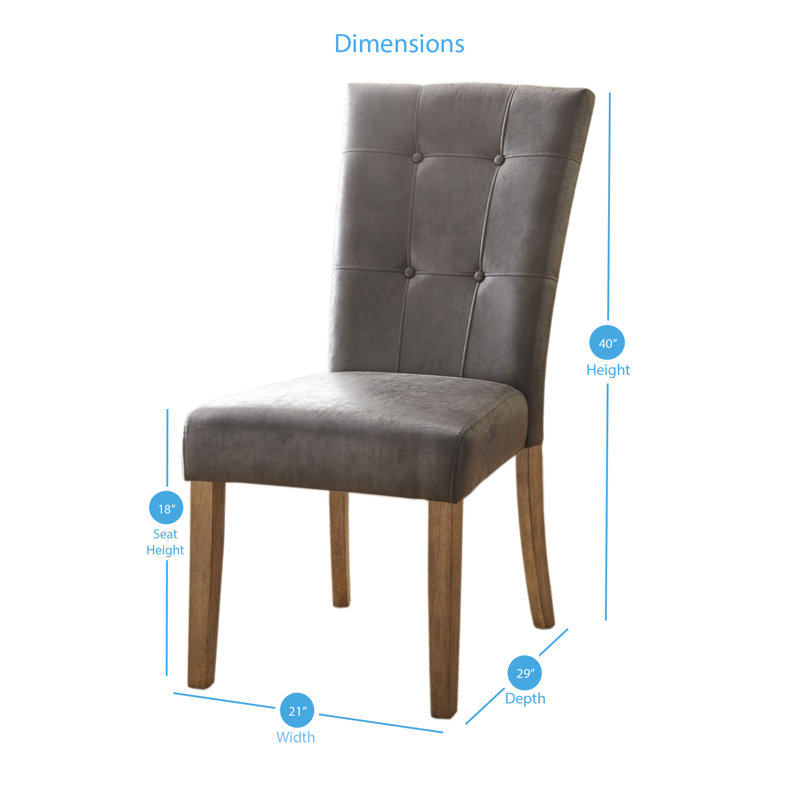 Chaise d'appoint rembourrée capitonnée Chugwater, Gris
