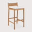 Jack outdoor bar stool - teak - Natural fabric-1806881723