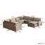 Canapé modulaire en tissu 8 pièces avec repose-pieds 8 pièces-1353028523