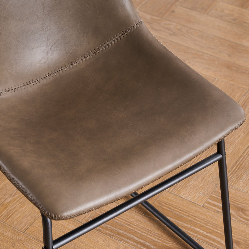 Chaises de salle à manger Anke, Marron foncé