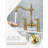Bridge Centerset Kitchen Faucet for Sink, 2 Hole Brass Kitchen Sink Faucet-101981318