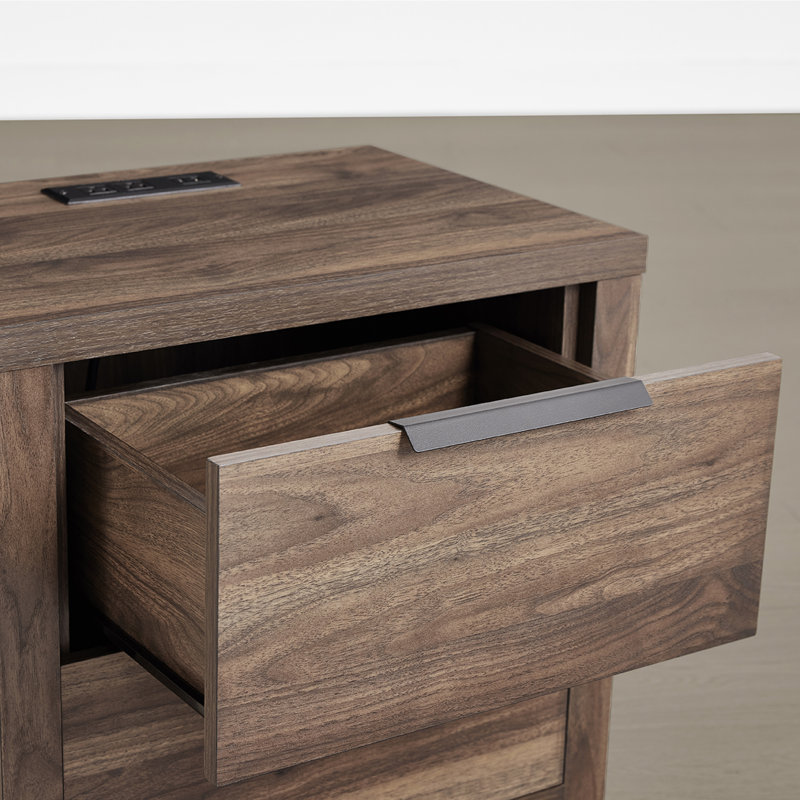 Table de chevet de style campagnard, Noyer