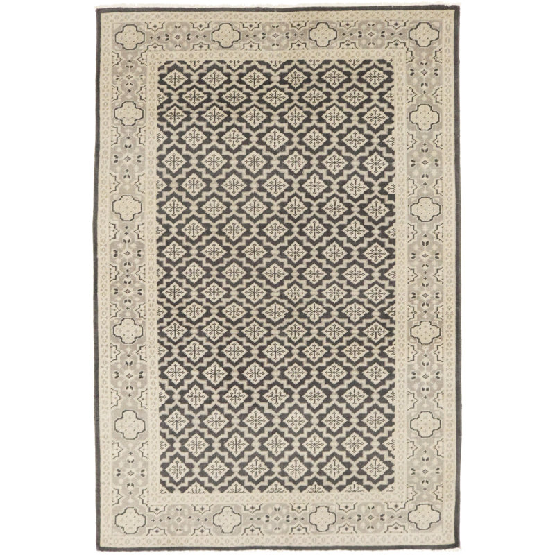 Tapis oriental gris discret 6X8 Mute