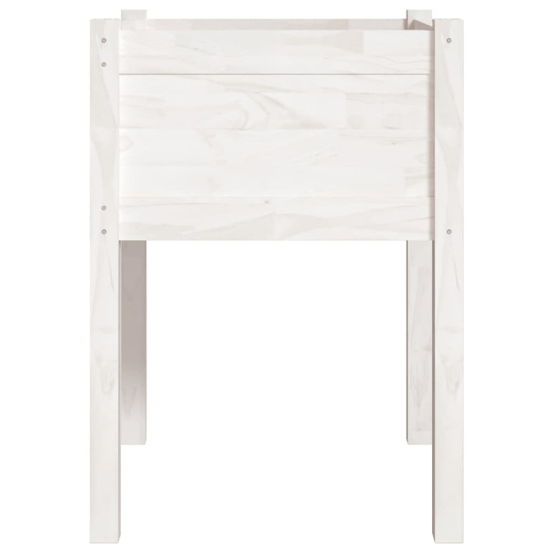 Boîte à fleurs en bois pour l'extérieur, H 27,6 po x l 19,7 po x P 19,7 po, Blanc