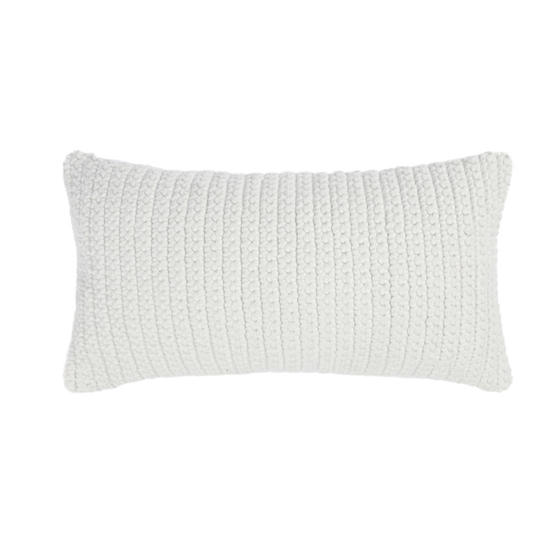 Coussin d'extérieur Prism Performance, H 14 po x l 26 po, Blanc, Forme rectangulaire