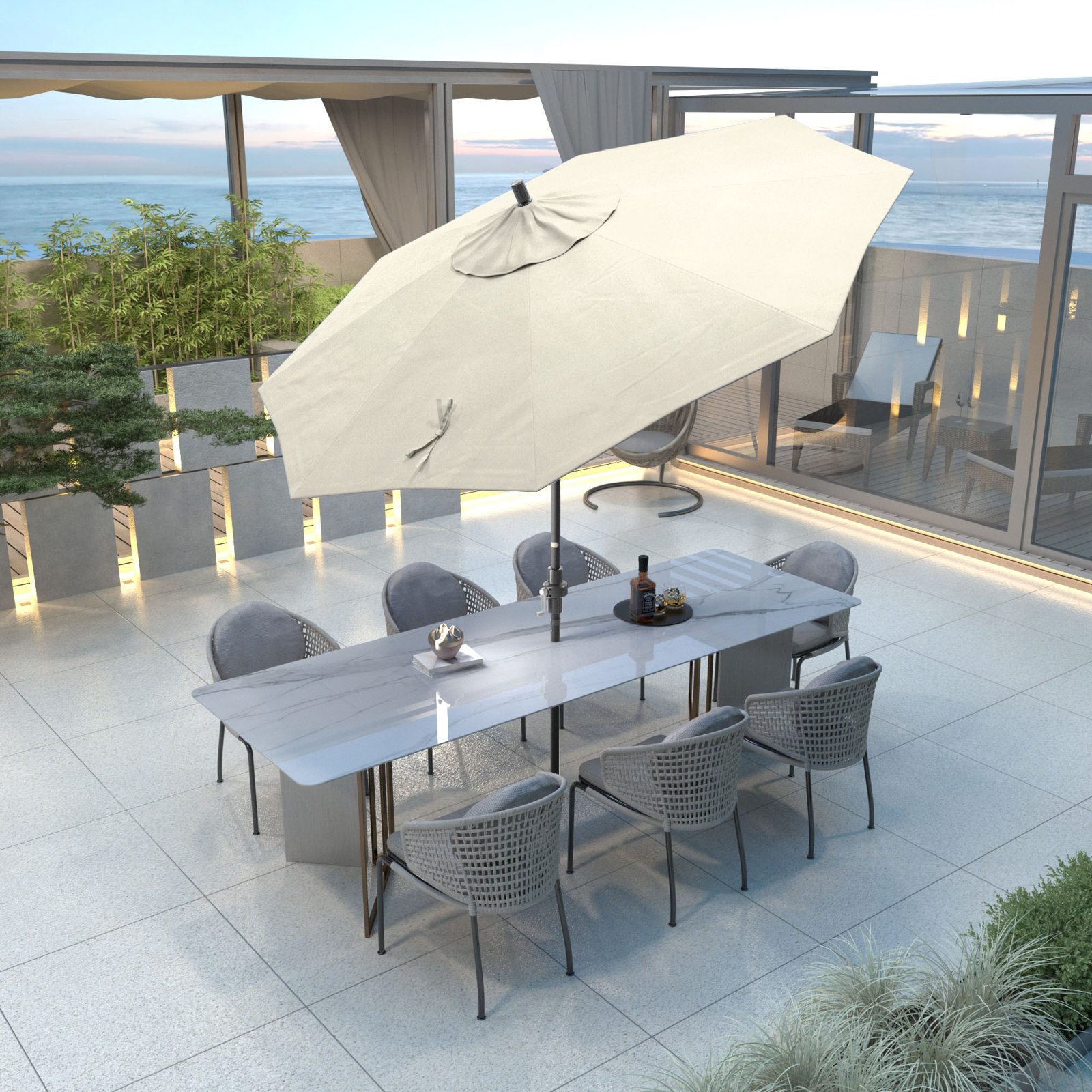 108'' Sunbrella® Outdoor Umbrella, Canvas Canvas Sunbrella® Canvas