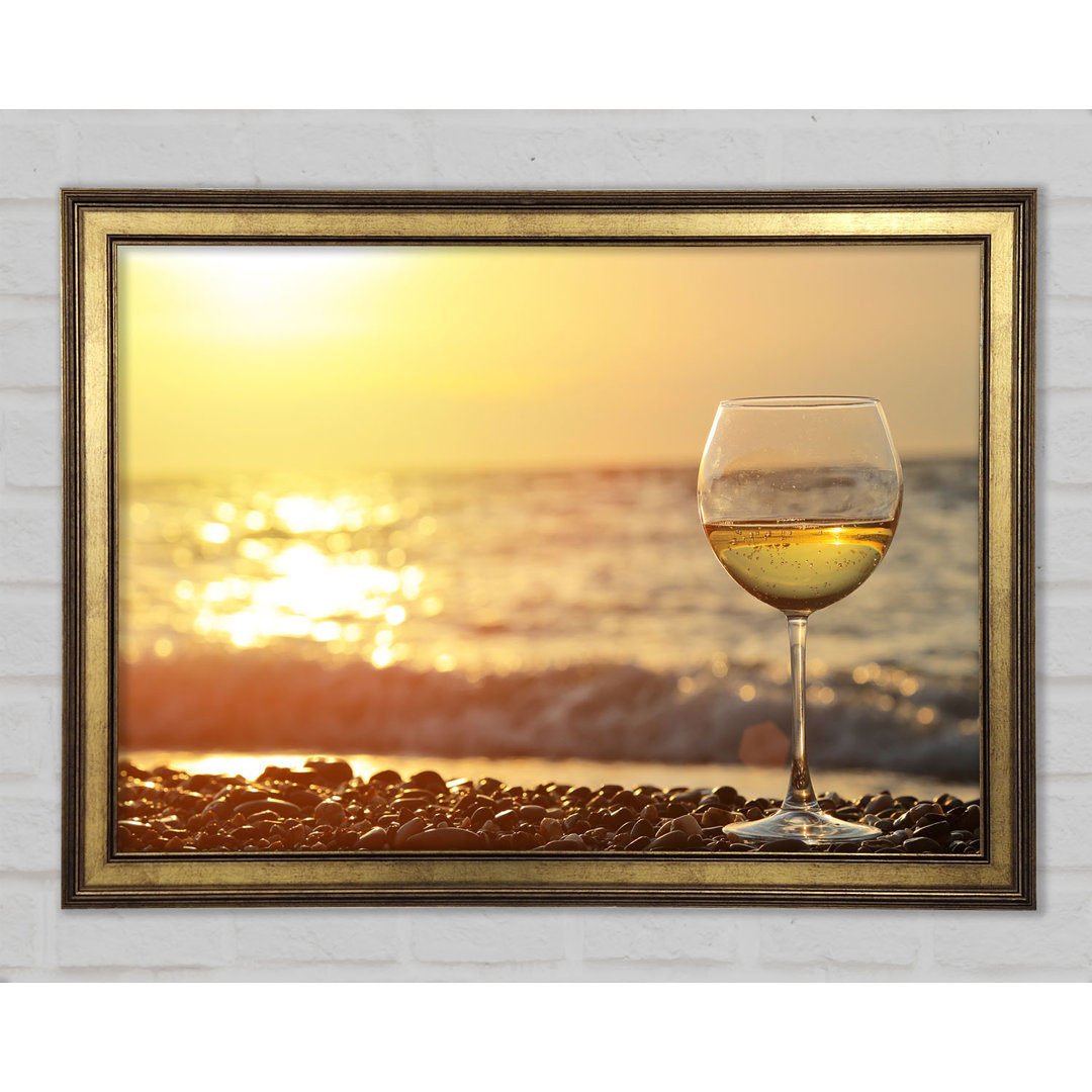 Wine On The Beach Gerahmter Druck Wandkunst