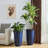 23.75"H Set Of 2 Oversized Eco-Friendly PP And Stone Honeycomb Textured Tall Plastic Planter-593483615