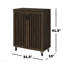 Armoire de rangement pour chaussures 2 portes, chêne fumé