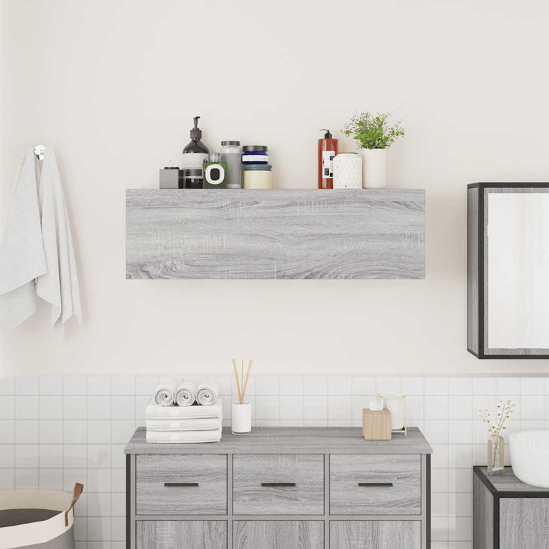 Bathroom Wall Cabinet, 11.8"H x 9.8"W x 39.4"L , Grey Sonoma
