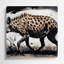 Art mural gris en forme de faune-1228057032