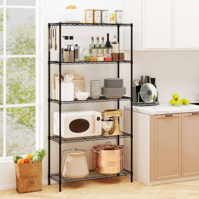 Metal Shelving Unit, 182cm H x 91cm W x 35cm D