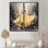 Danse de ballet jaune - grand imprimé sur toile 2 panneaux