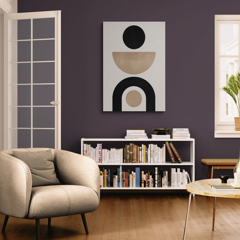 Abstract Geometric Pastel Wall Art - Canvas Framed Print, 35cm H x 28cm W