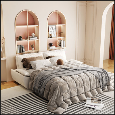 Grand canapé-lit escamotable, canapé-lit convertible 3 en 1 avec rangement latéral, causeuse multifonctionnelle en velours pour le salon