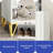 Scandinavian-Style Metal Shoe Cabinet with Adjustable Shelves